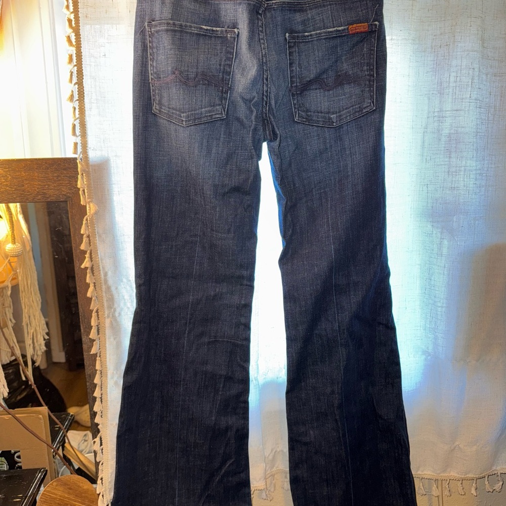 7 For All Mankind Blue Flare & Wide Leg Jeans. “Ginger” wide leg trouser. 31x34
